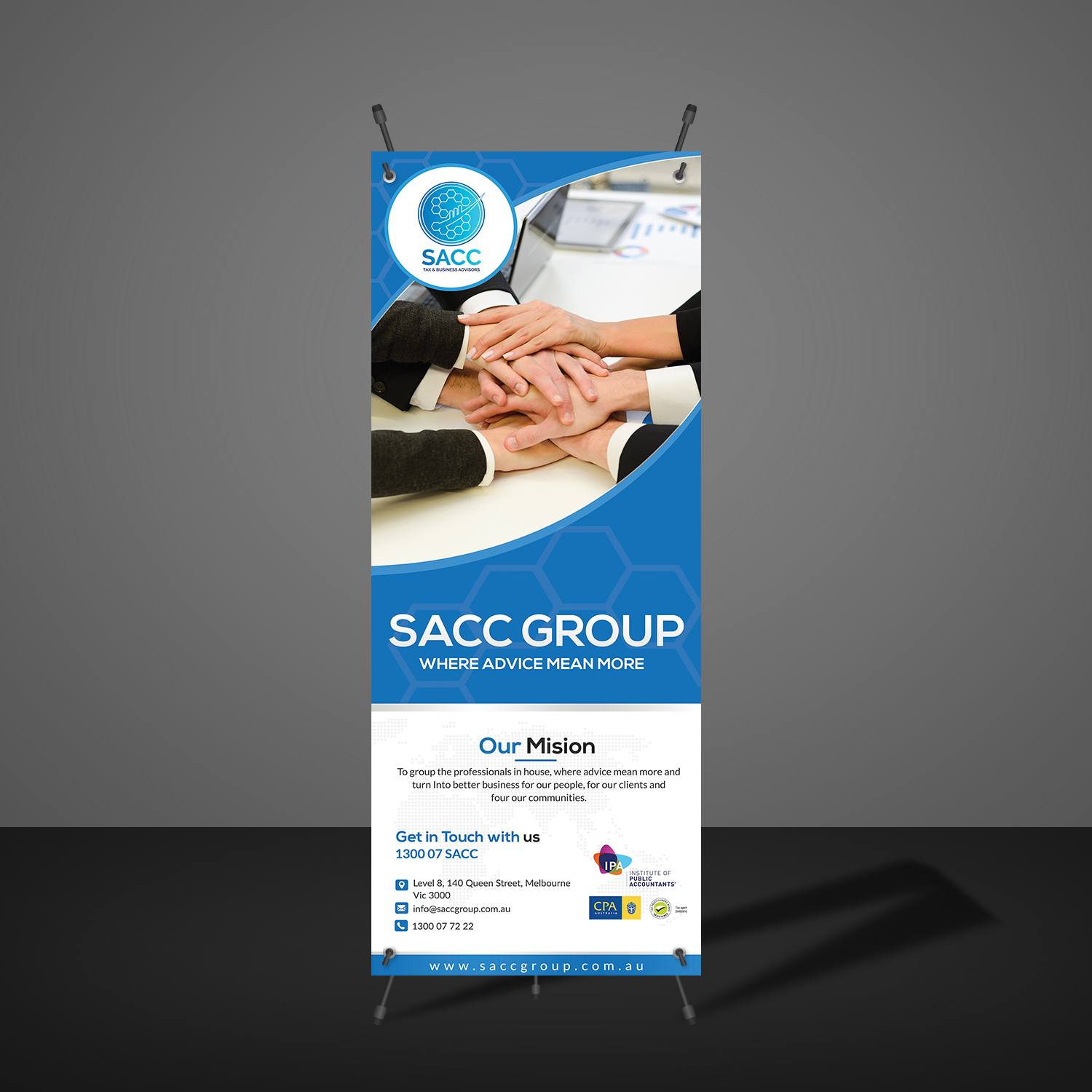 Elegant Playful Banner Ad Design For Sacc Services Pty Ltd By Pd