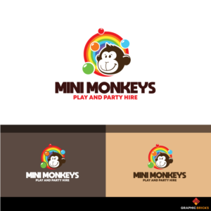 MINI MONKEYS PLAY AND PARTY HIRE | Logo Design by Graphic Bricks