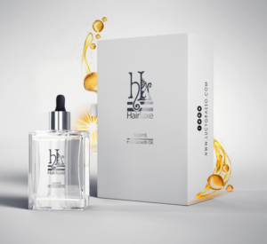 Hairluxe hair oil bottle &amp; packaging (Instagrammable) | Design Emballage par SAI DESIGNS