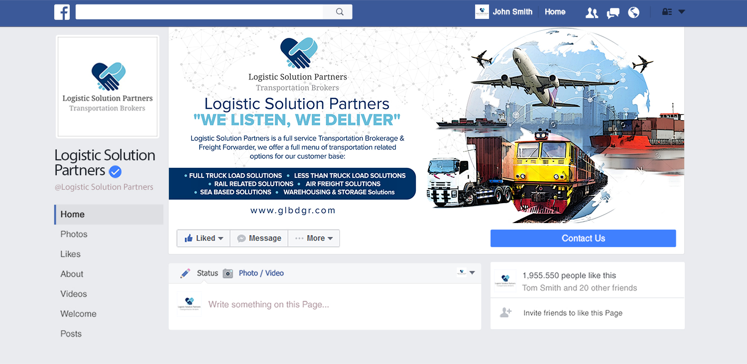 Facebook-Design von SAI DESIGNS für Logistic Solution Partners | Design: #19283821