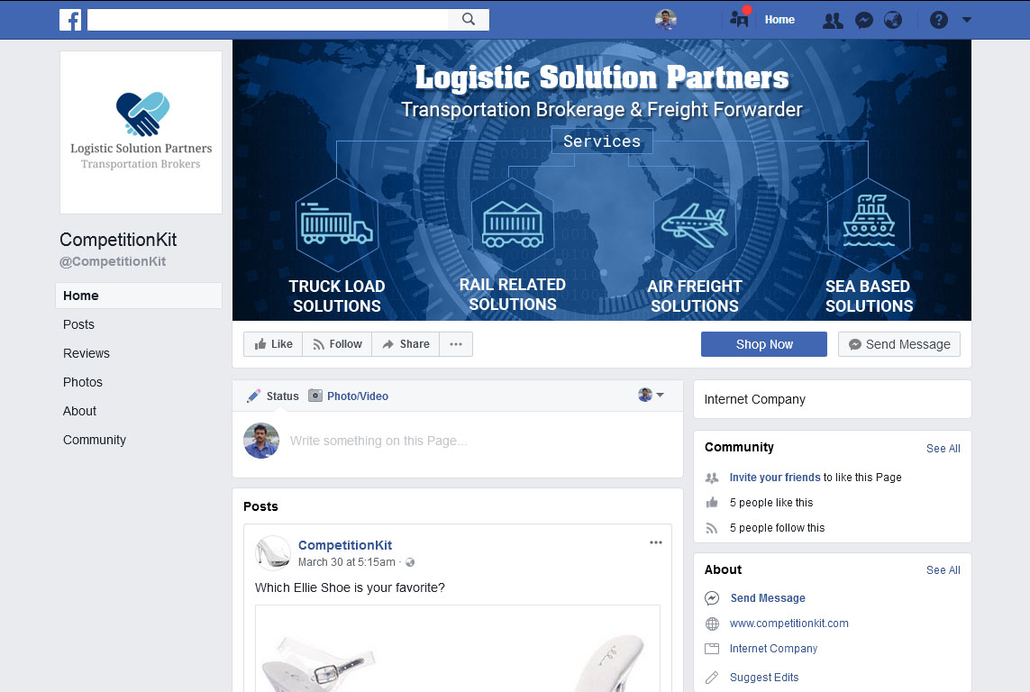 Facebook Design by Sweet Bird for Logistic Solution Partners | Design #19303236