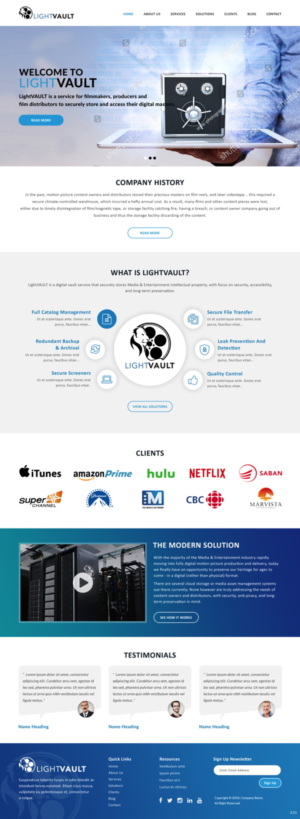 Web Design by pb for 9 Light Entertainment | Design: #19089328