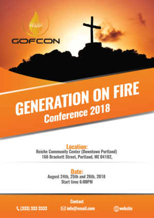 Flyer for the Generation On Fire Conference 2018 | Flyer Design by Sergio Coelho
