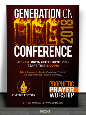 Flyer for the Generation On Fire Conference 2018 | Flyer Design by SAI DESIGNS