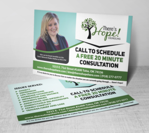 Postcard Design by Deziners Zone for There's Hope! Counseling | Design: #19086486