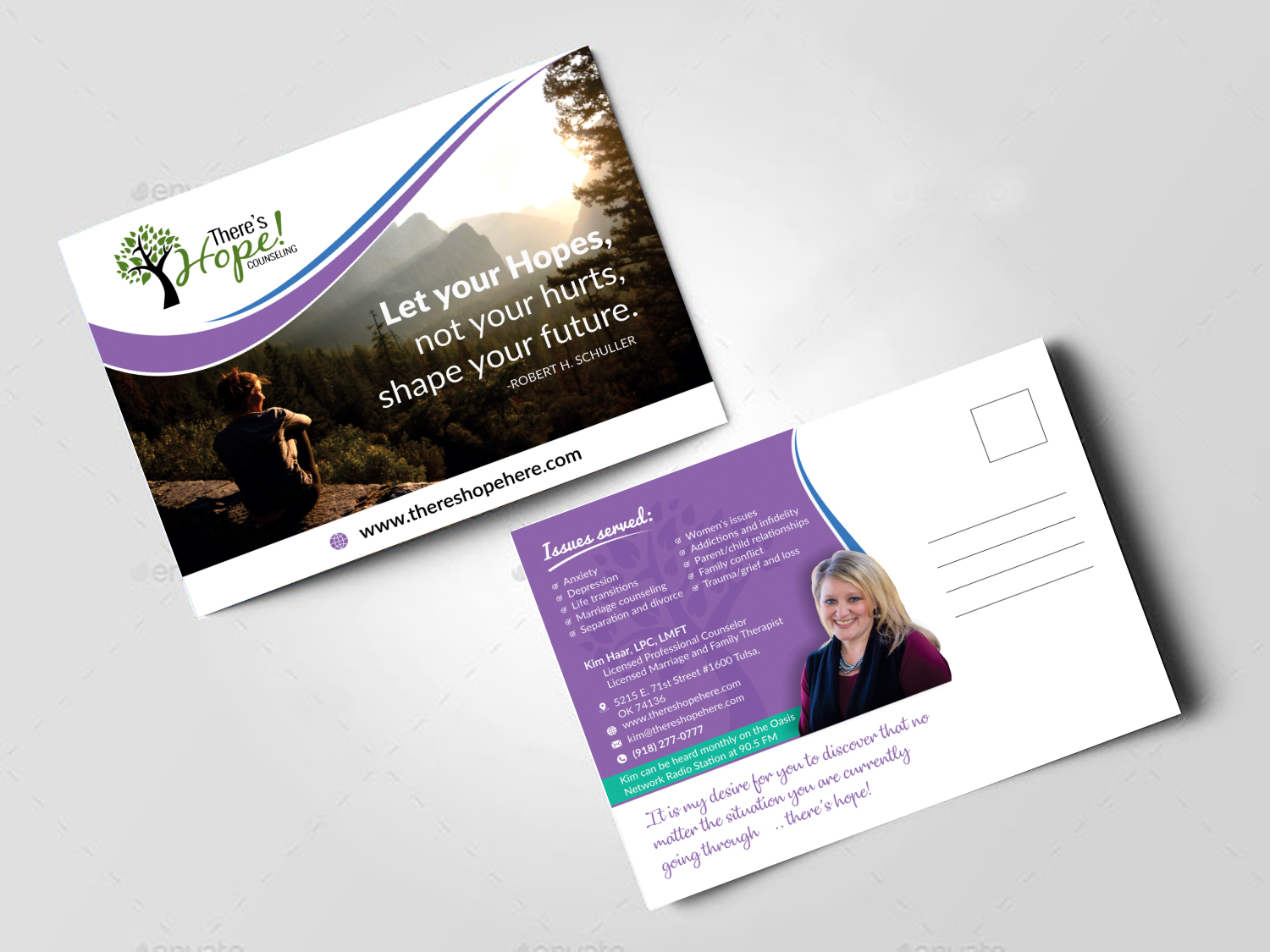Postcard Design by ecorokerz for There's Hope! Counseling | Design #19087411