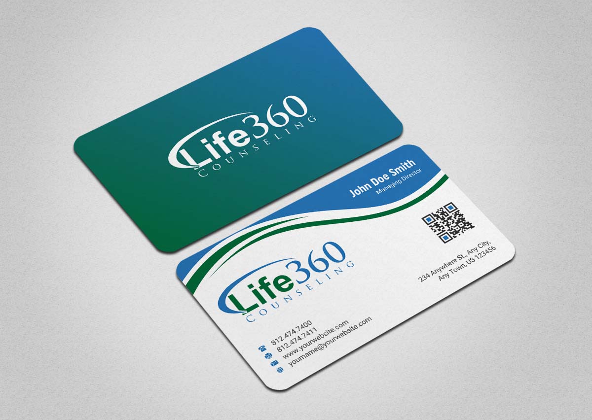 Business Card Design by INDIAN_Ashok for Life360 Counseling | Design #19147170