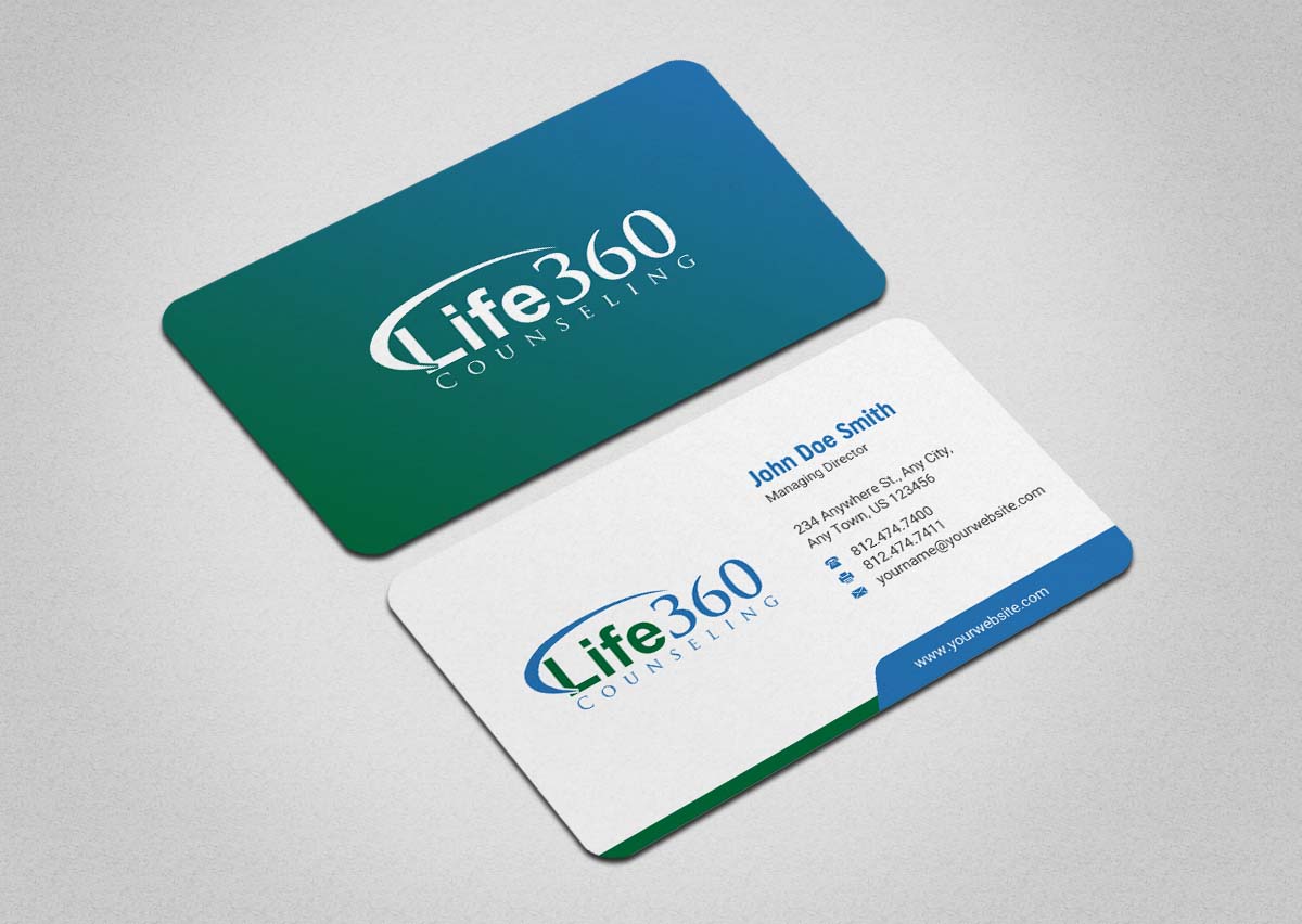 Business Card Design by INDIAN_Ashok for Life360 Counseling | Design #19147171