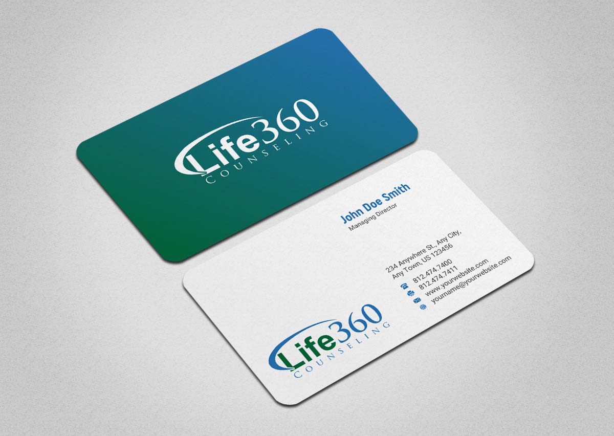 Business Card Design by INDIAN_Ashok for Life360 Counseling | Design #19147172