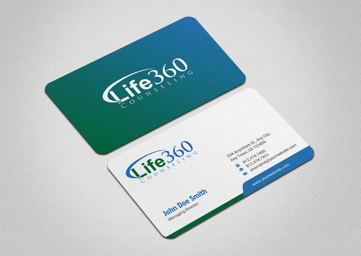 Business Card Design by INDIAN_Ashok for Life360 Counseling | Design #19147177