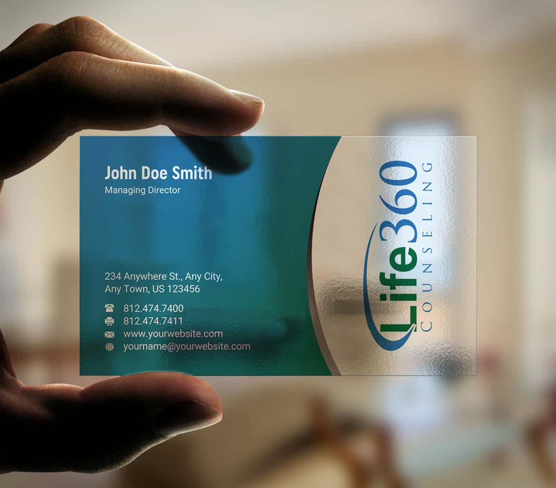 Business Card Design by INDIAN_Ashok for Life360 Counseling | Design #19147181