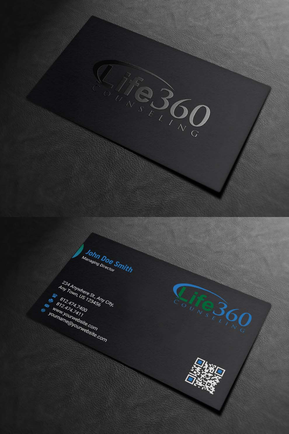 Business Card Design by INDIAN_Ashok for Life360 Counseling | Design #19147195