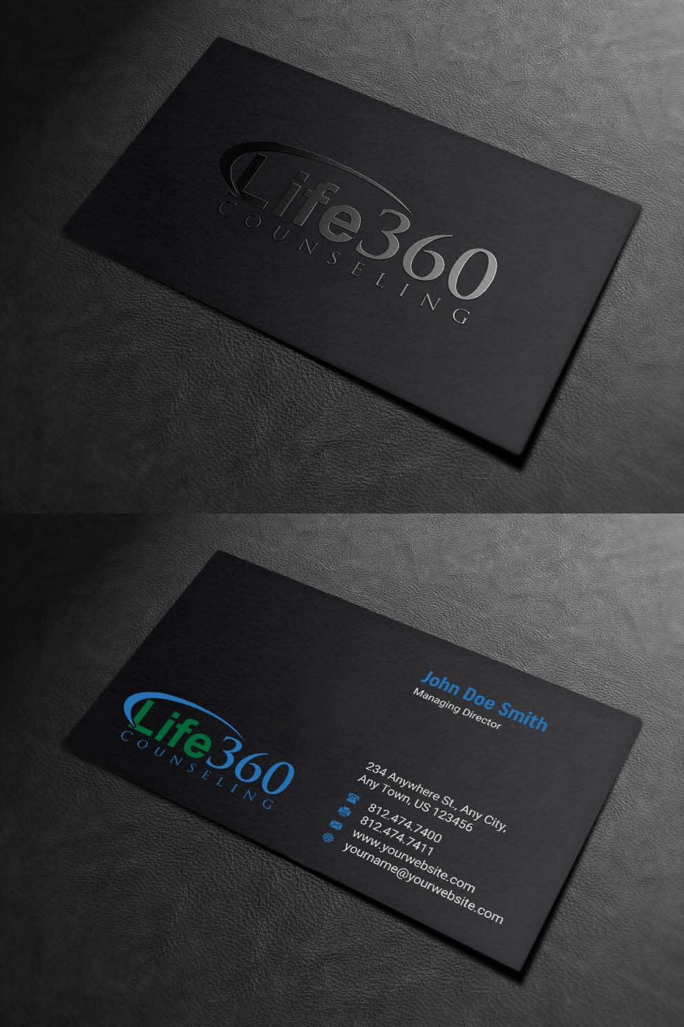 Business Card Design by INDIAN_Ashok for Life360 Counseling | Design #19147199