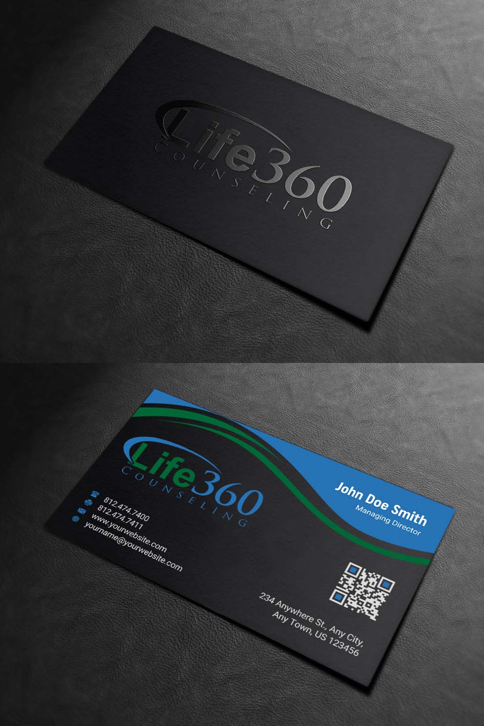 Business Card Design by INDIAN_Ashok for Life360 Counseling | Design #19147200