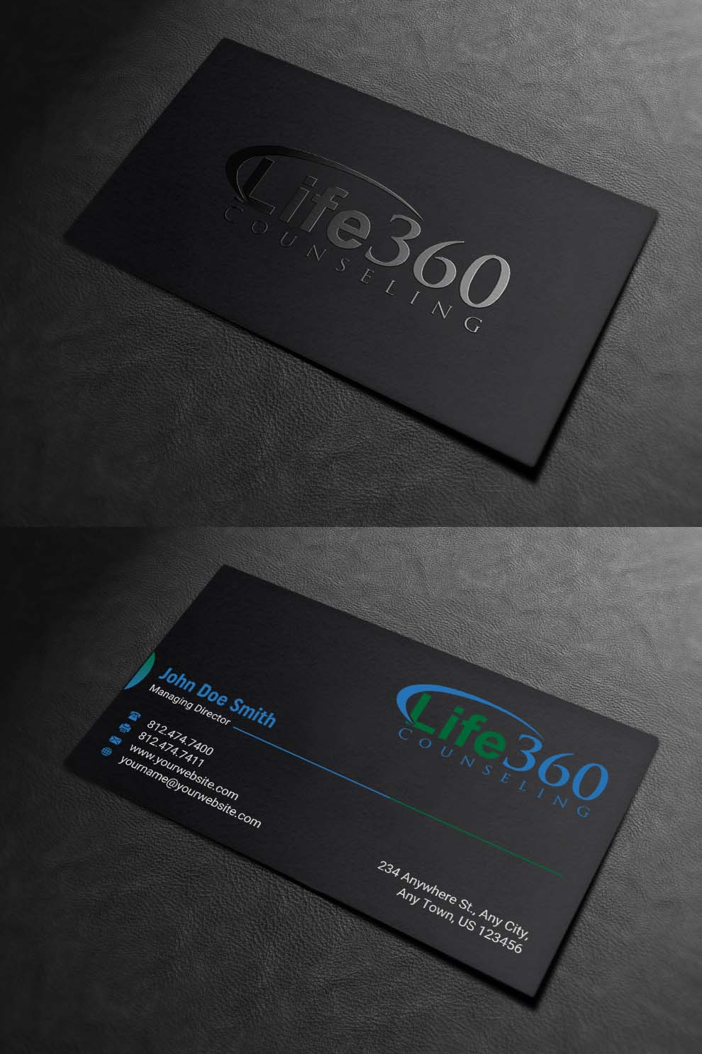 Business Card Design by INDIAN_Ashok for Life360 Counseling | Design #19147202