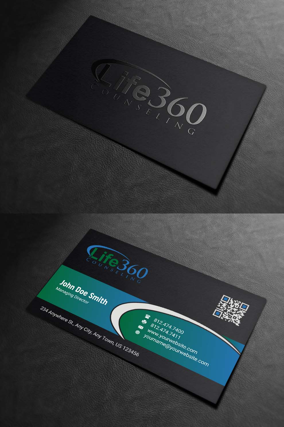 Business Card Design by INDIAN_Ashok for Life360 Counseling | Design #19147203