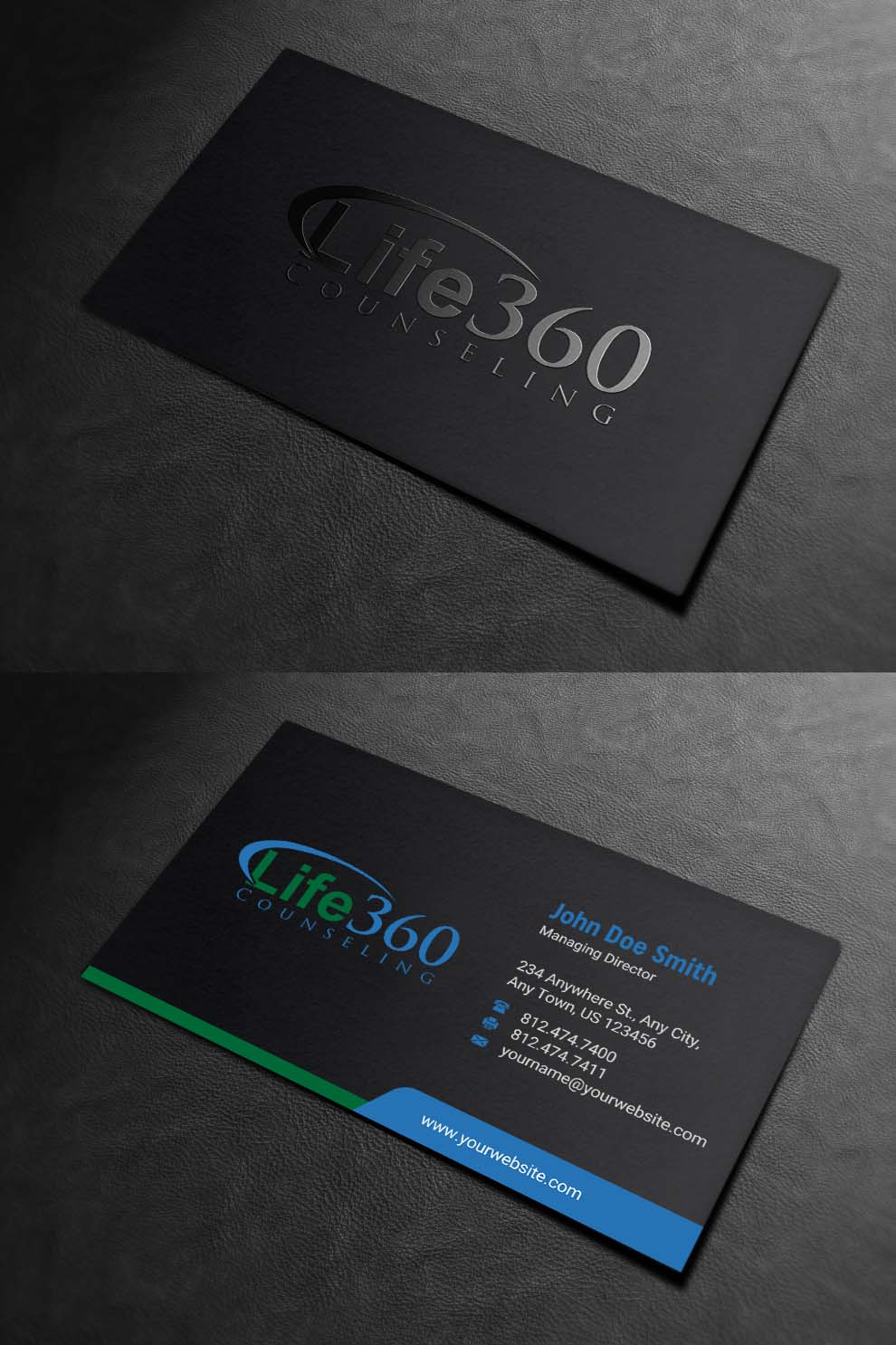 Business Card Design by INDIAN_Ashok for Life360 Counseling | Design #19147205