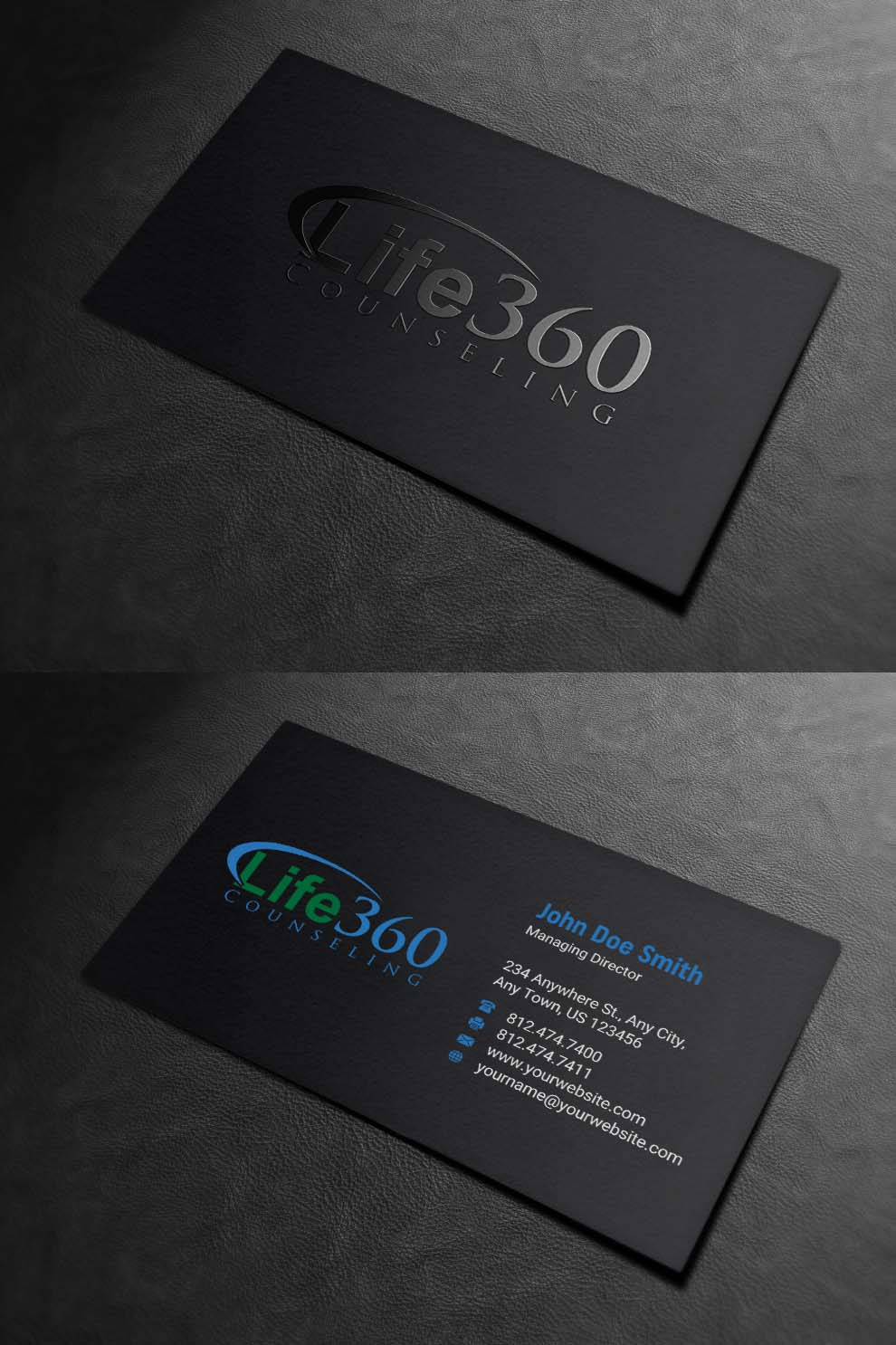 Business Card Design by INDIAN_Ashok for Life360 Counseling | Design #19147206