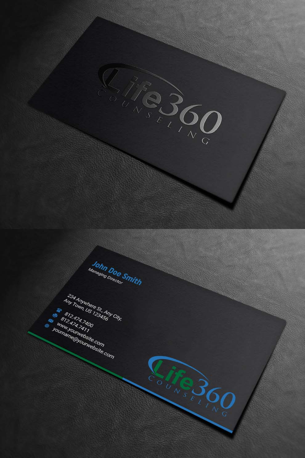 Business Card Design by INDIAN_Ashok for Life360 Counseling | Design #19147207