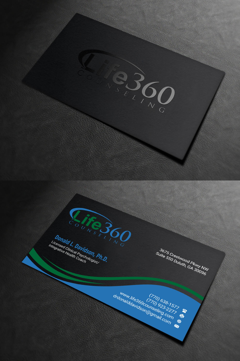 Business Card Design by INDIAN_Ashok for Life360 Counseling | Design #19156978