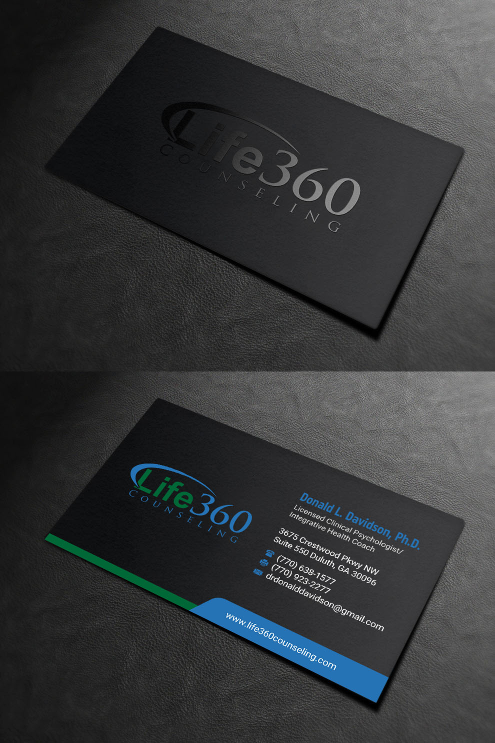 Business Card Design by INDIAN_Ashok for Life360 Counseling | Design #19156979