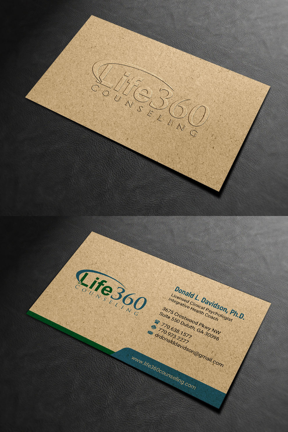 Business Card Design by INDIAN_Ashok for Life360 Counseling | Design #19161815