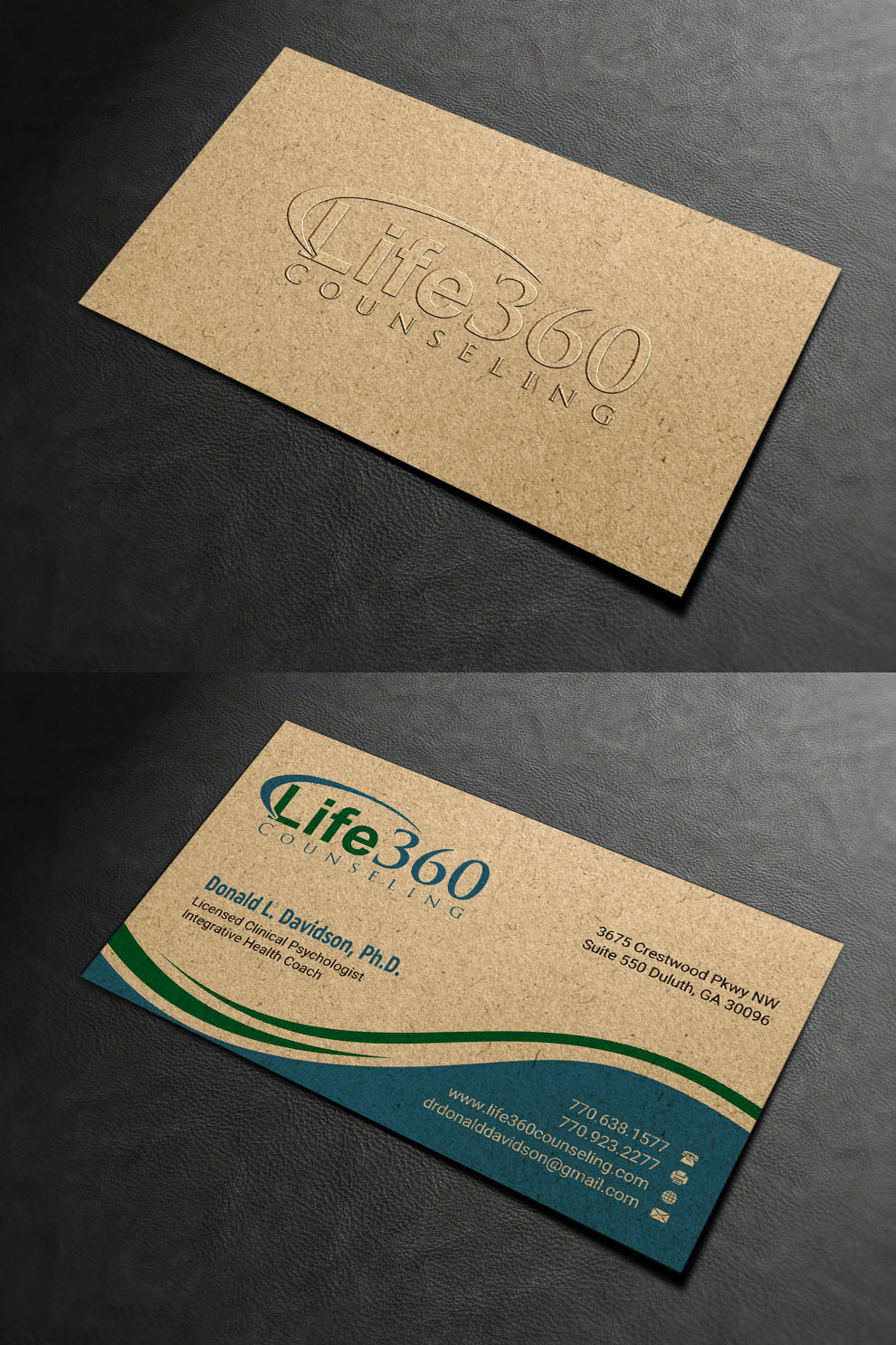 Business Card Design by INDIAN_Ashok for Life360 Counseling | Design #19161816