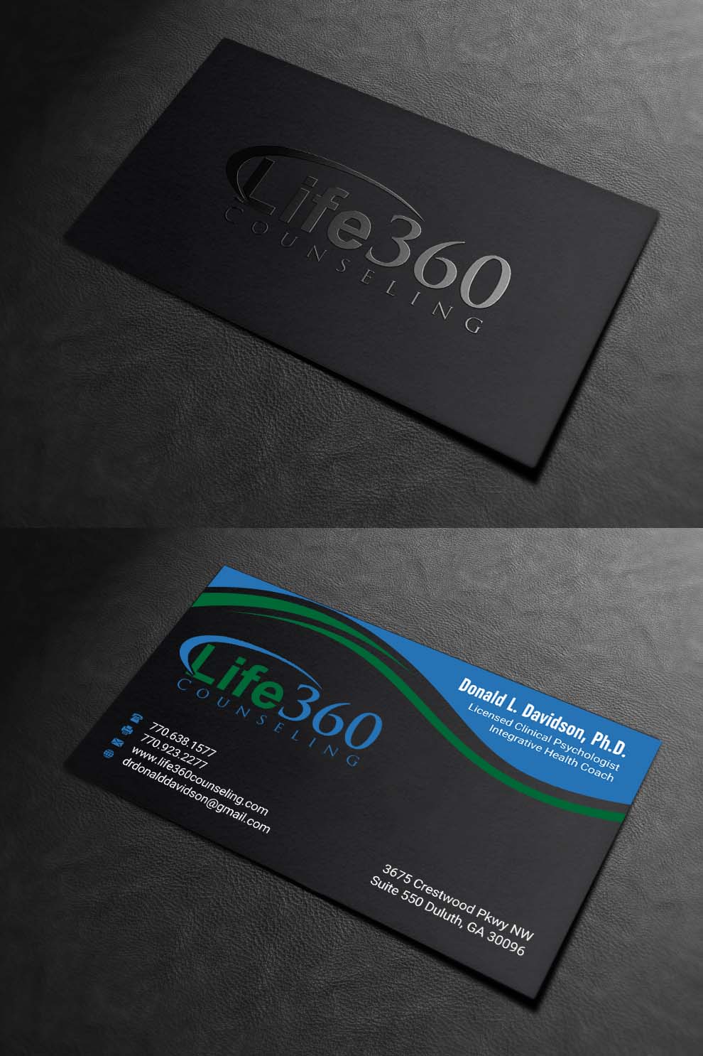 Business Card Design by INDIAN_Ashok for Life360 Counseling | Design #19161819