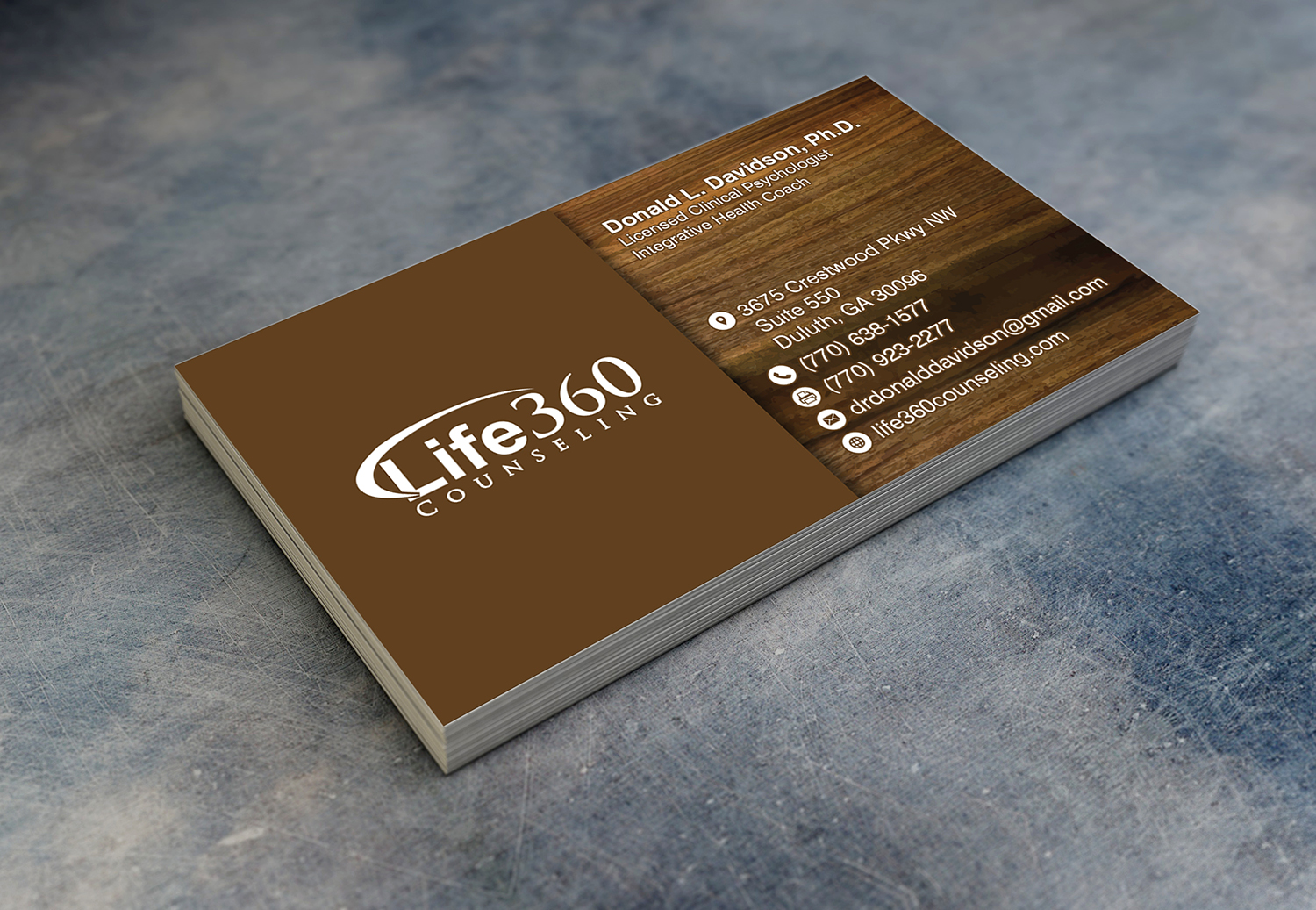 Business Card Design by Khalid Mehmood for Life360 Counseling | Design #19249215