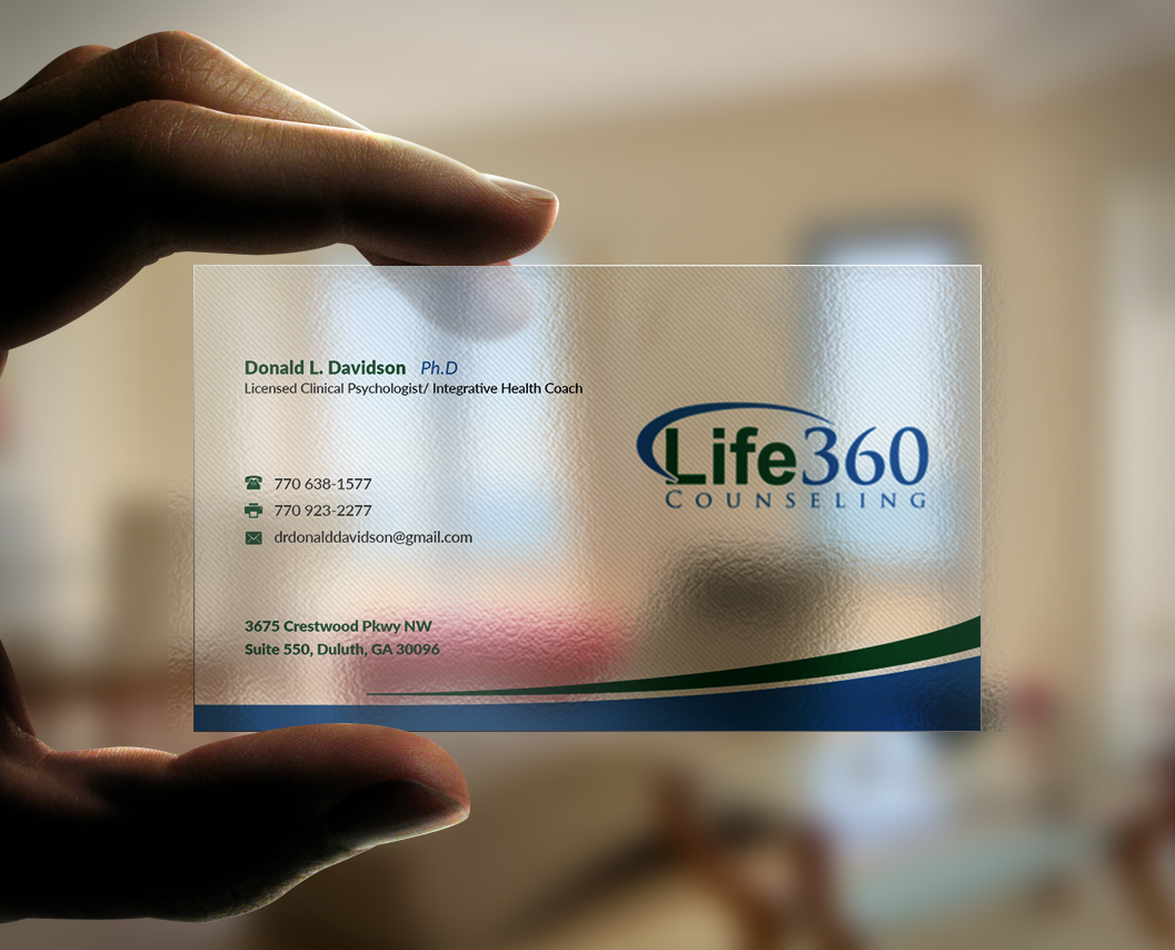 Business Card Design by Pointless Pixels India for Life360 Counseling | Design #19149276