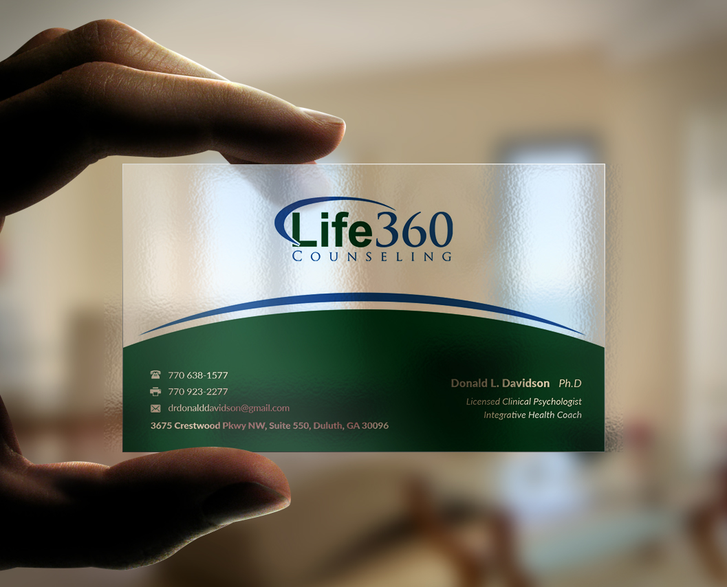Business Card Design by Pointless Pixels India for Life360 Counseling | Design #19154641