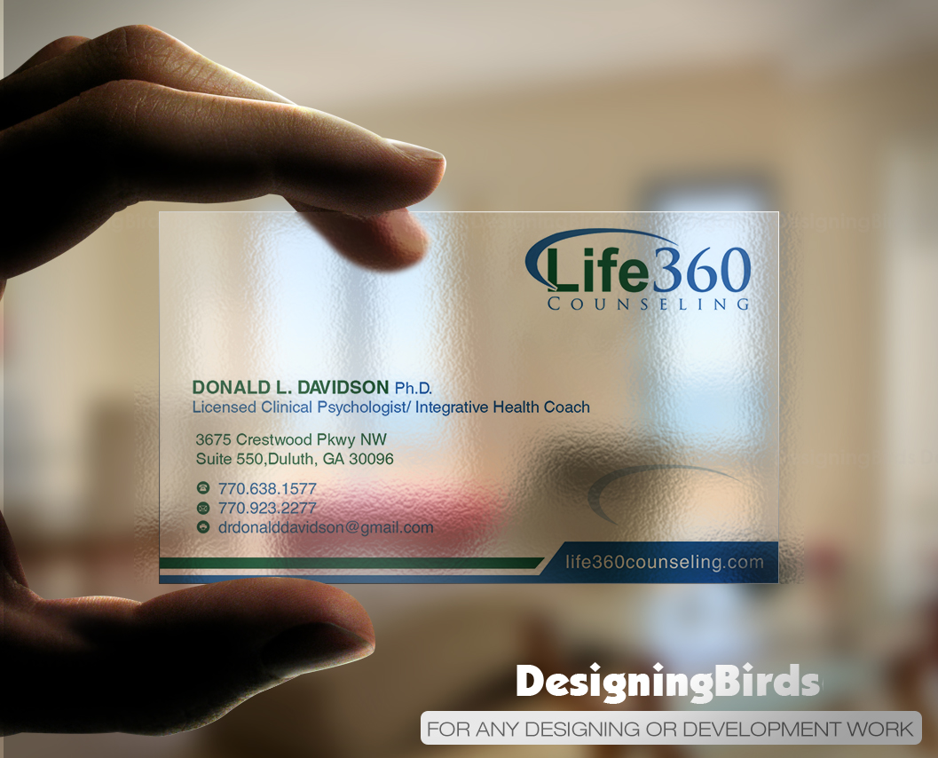 Business Card Design by Designing Birds for Life360 Counseling | Design #19154519