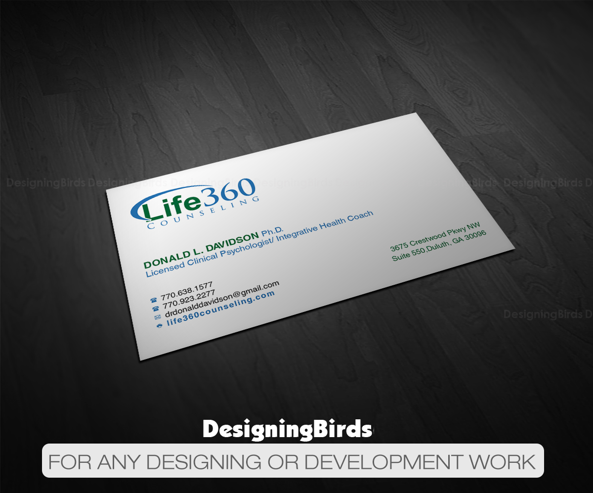 Business Card Design by Designing Birds for Life360 Counseling | Design #19156882