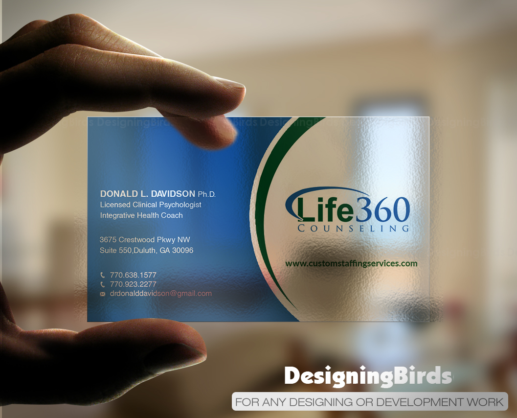 Design de Carte de Visite par Designing Birds pour Life360 Counseling | Design #19157840