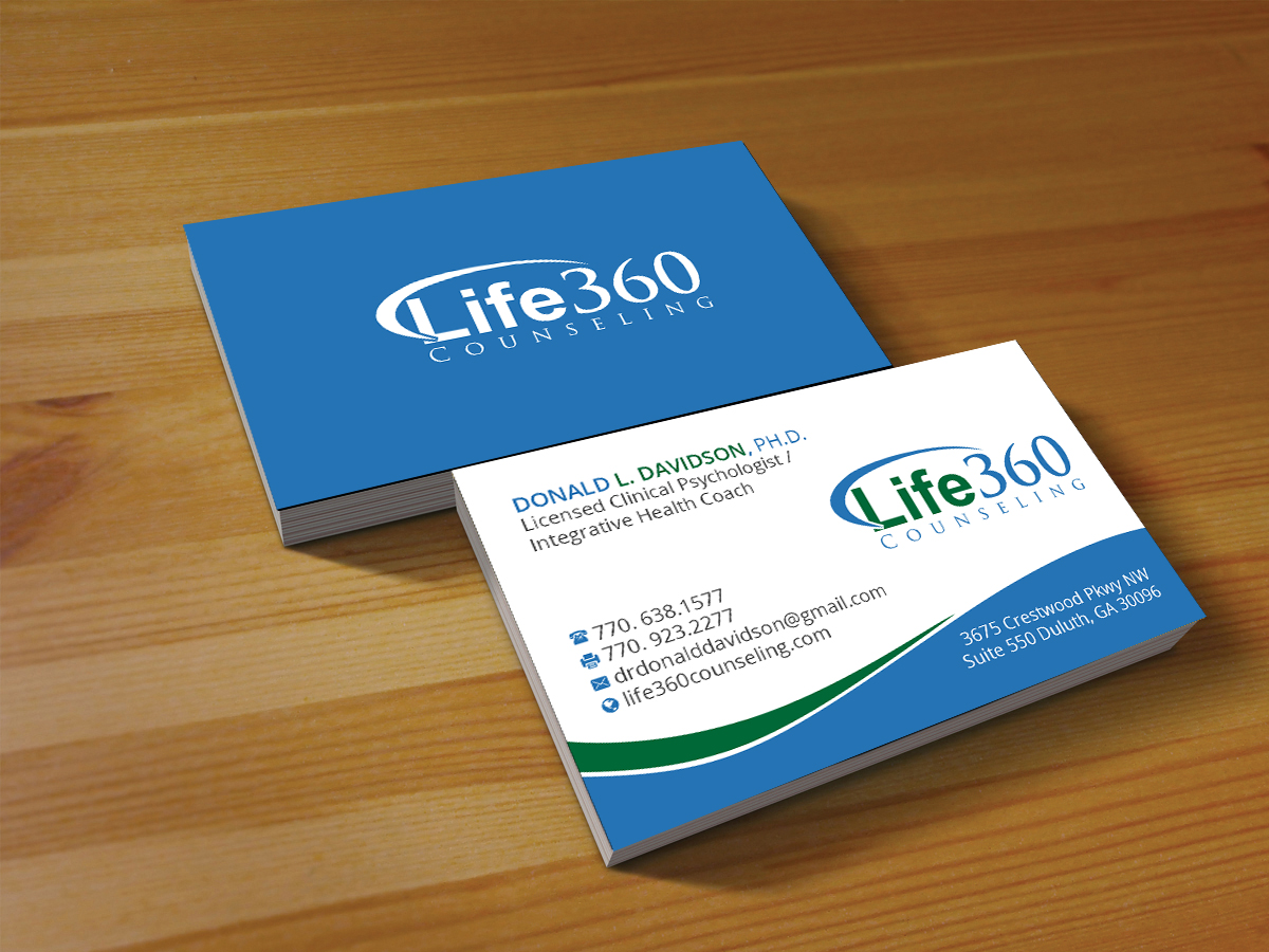 Business Card Design by Creations Box 2015 for Life360 Counseling | Design #19167039