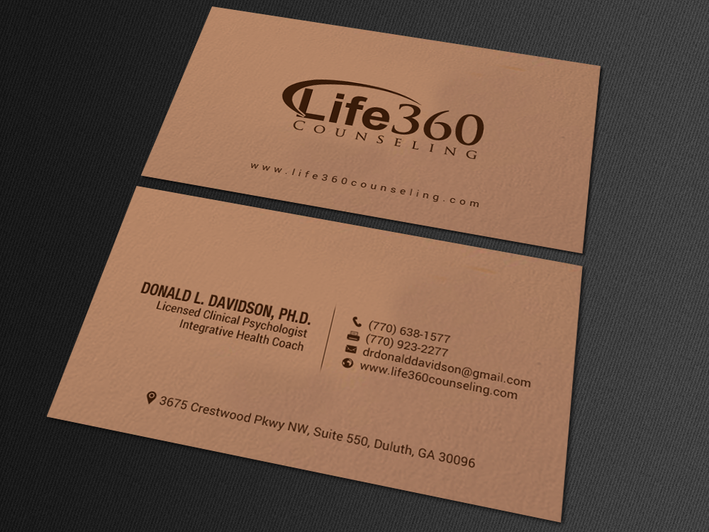 Design de Carte de Visite par chandrayaan.creative pour Life360 Counseling | Design #19161243