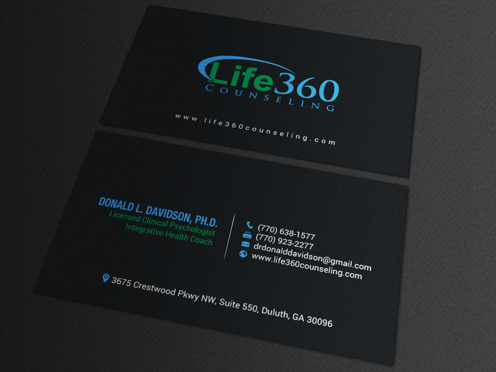 Business Card Design by chandrayaan.creative for Life360 Counseling | Design #19161245