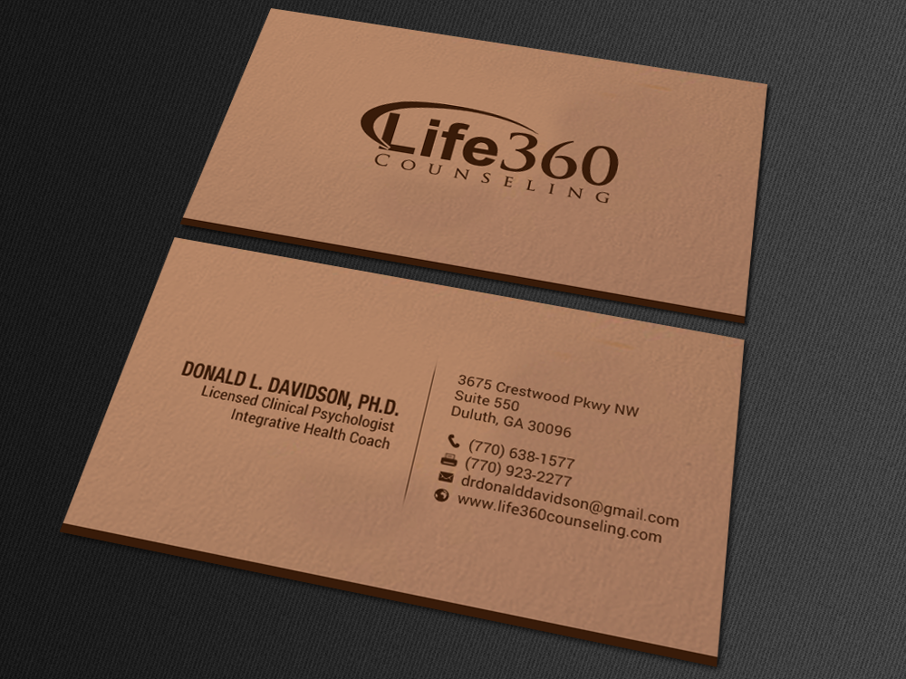 Design de Carte de Visite par chandrayaan.creative pour Life360 Counseling | Design #19161247