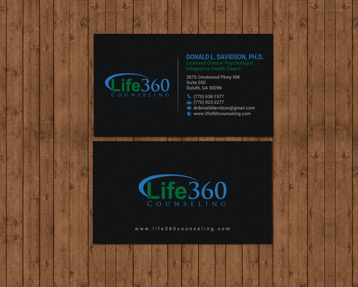 Business Card Design by chandrayaan.creative for Life360 Counseling | Design #19161248