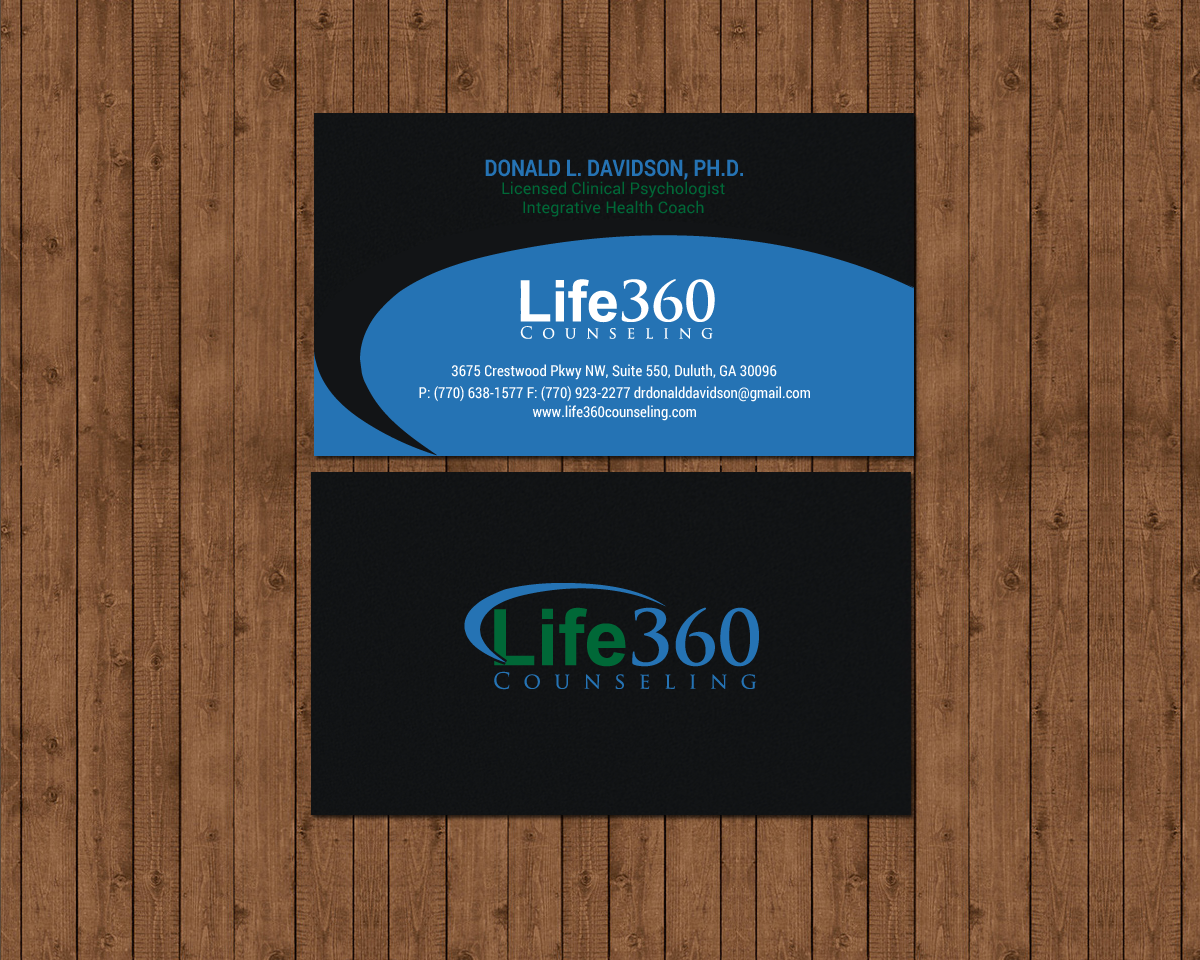 Business Card Design by chandrayaan.creative for Life360 Counseling | Design #19161974