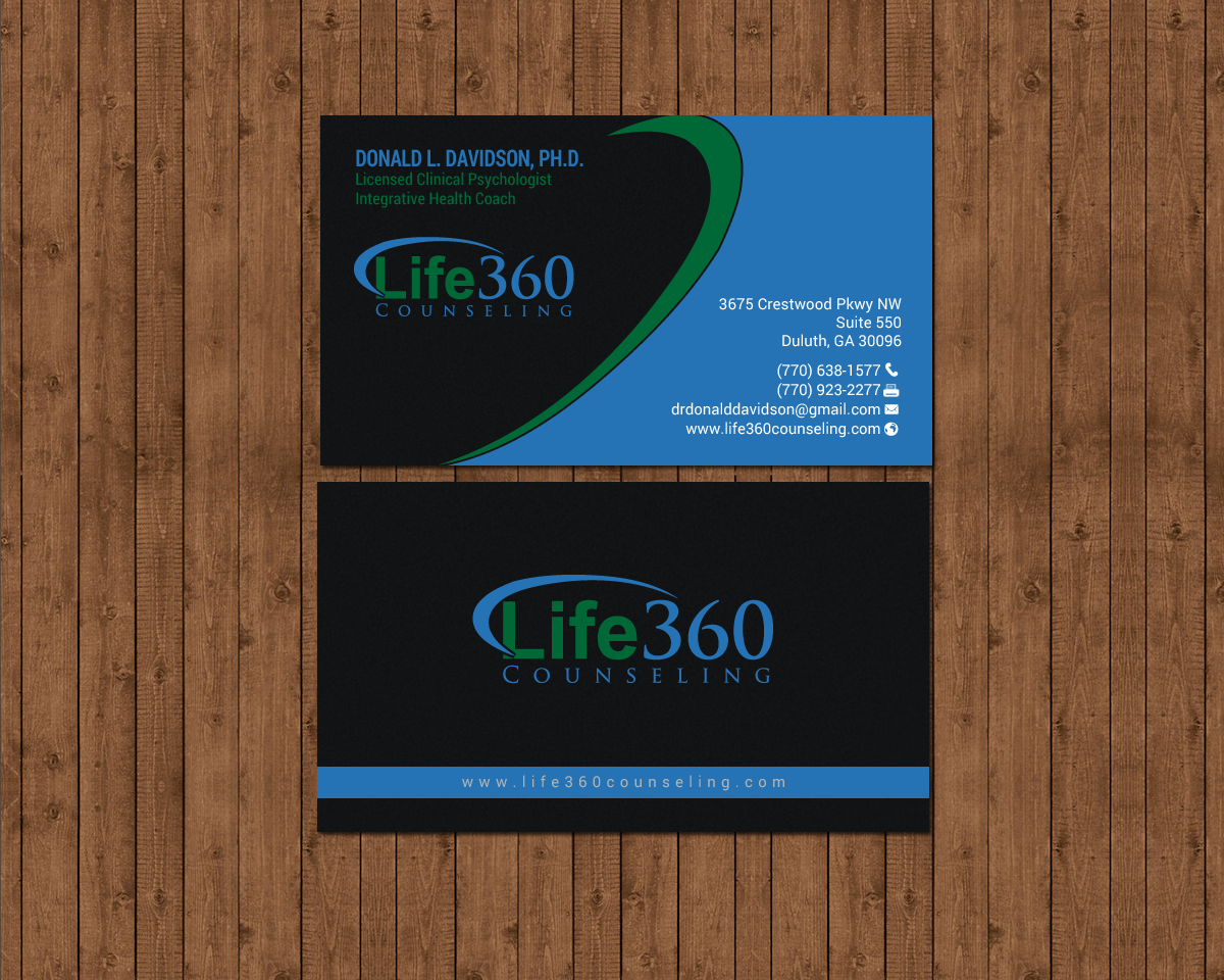 Business Card Design by chandrayaan.creative for Life360 Counseling | Design #19161983