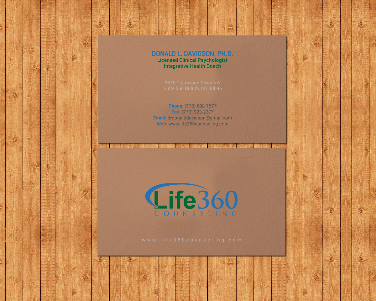 Business Card Design by chandrayaan.creative for Life360 Counseling | Design #19161985