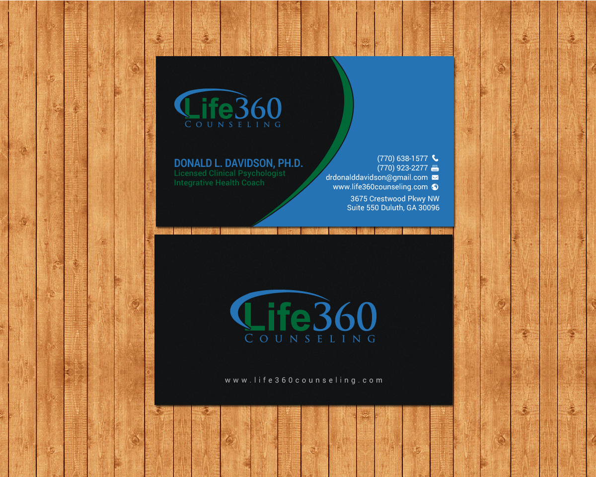 Business Card Design by chandrayaan.creative for Life360 Counseling | Design #19161986
