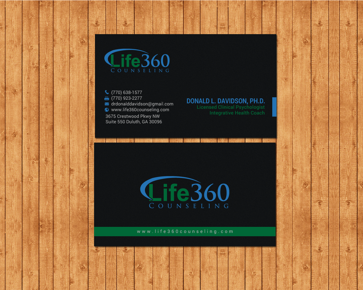 Business Card Design by chandrayaan.creative for Life360 Counseling | Design #19161994