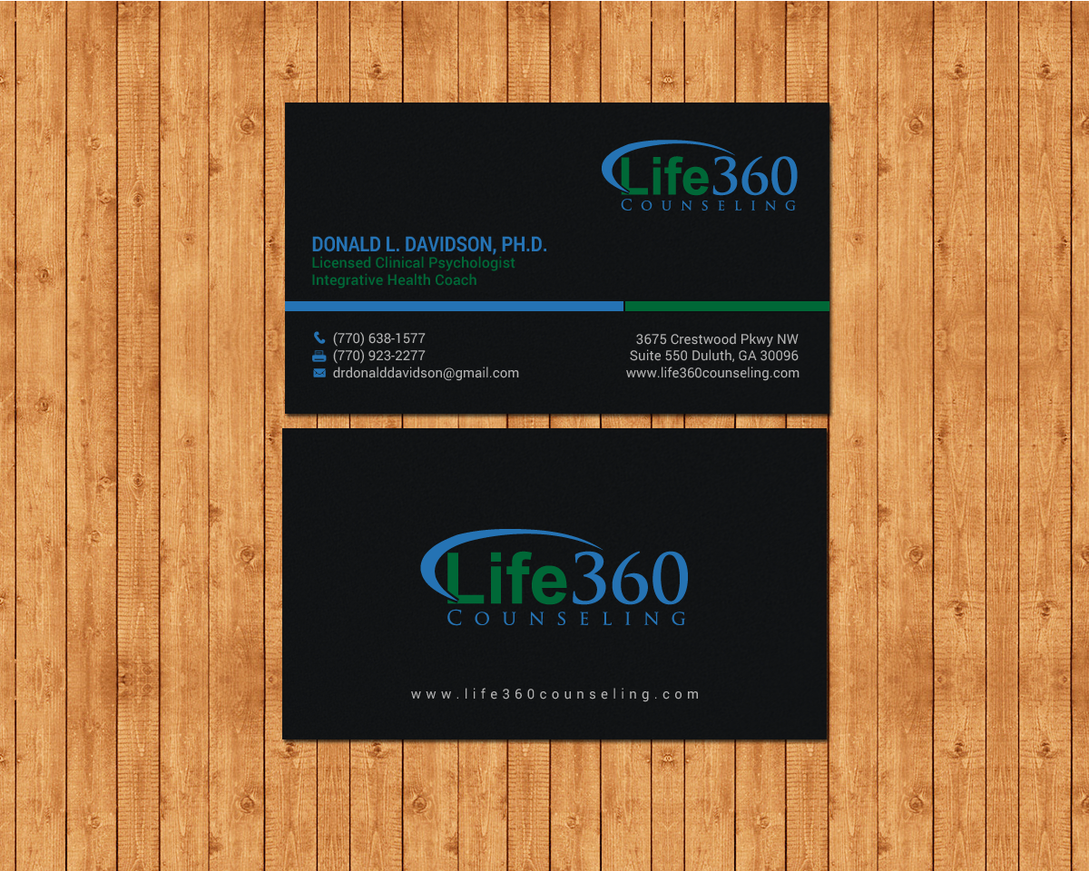 Business Card Design by chandrayaan.creative for Life360 Counseling | Design #19161996