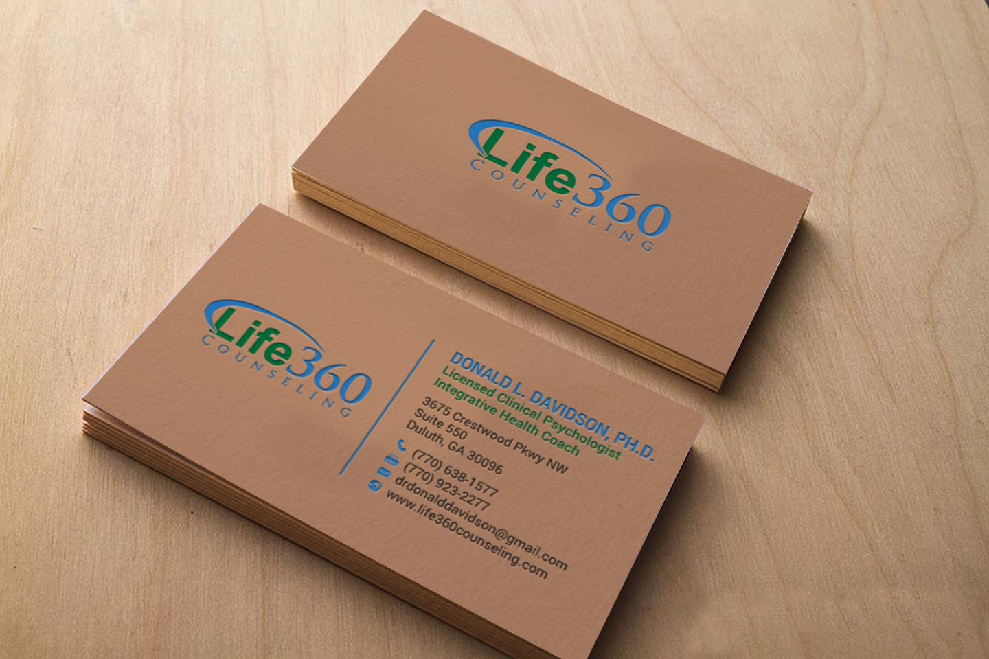 Business Card Design by chandrayaan.creative for Life360 Counseling | Design #19162079