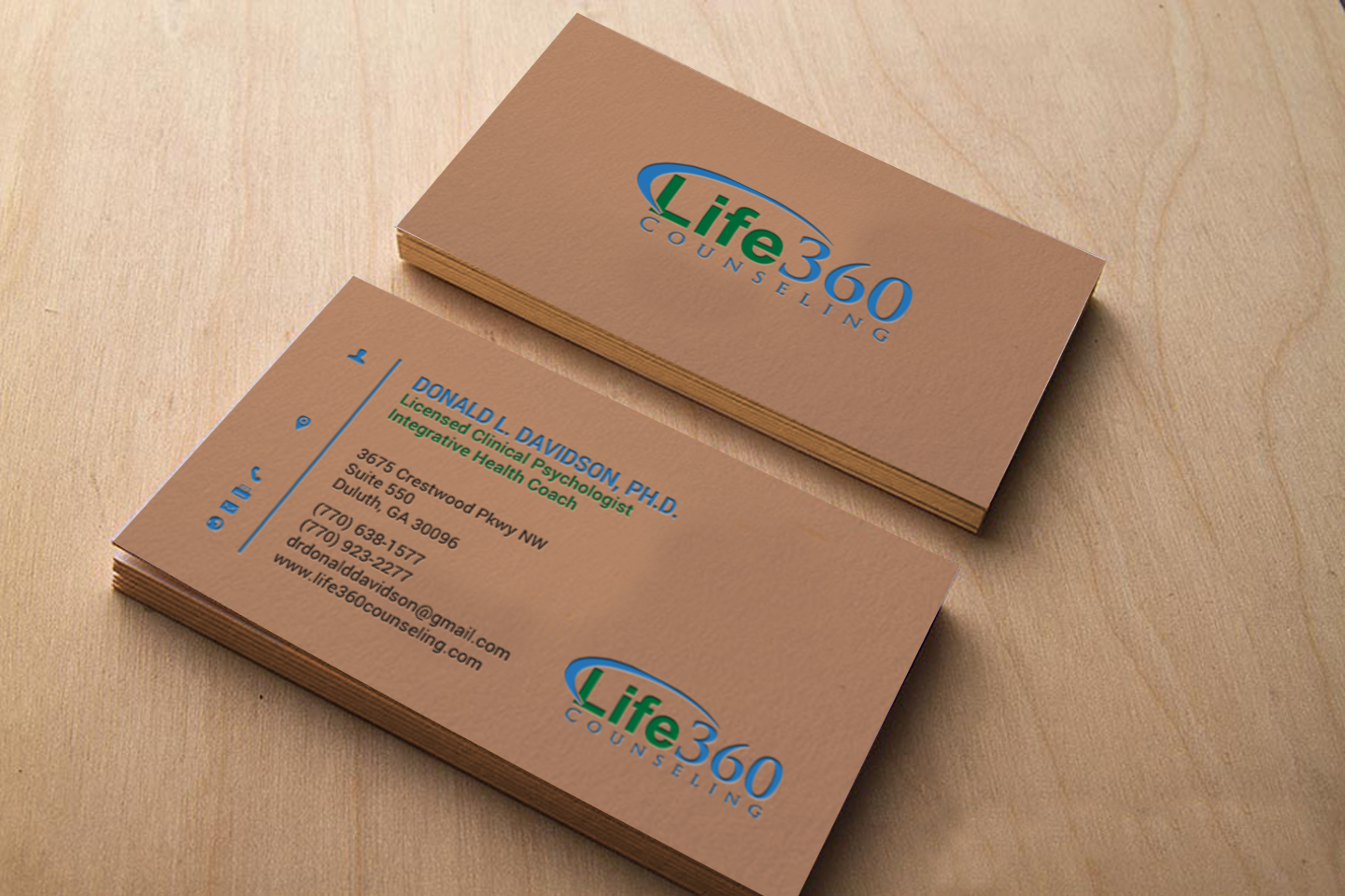 Business Card Design by chandrayaan.creative for Life360 Counseling | Design #19162082