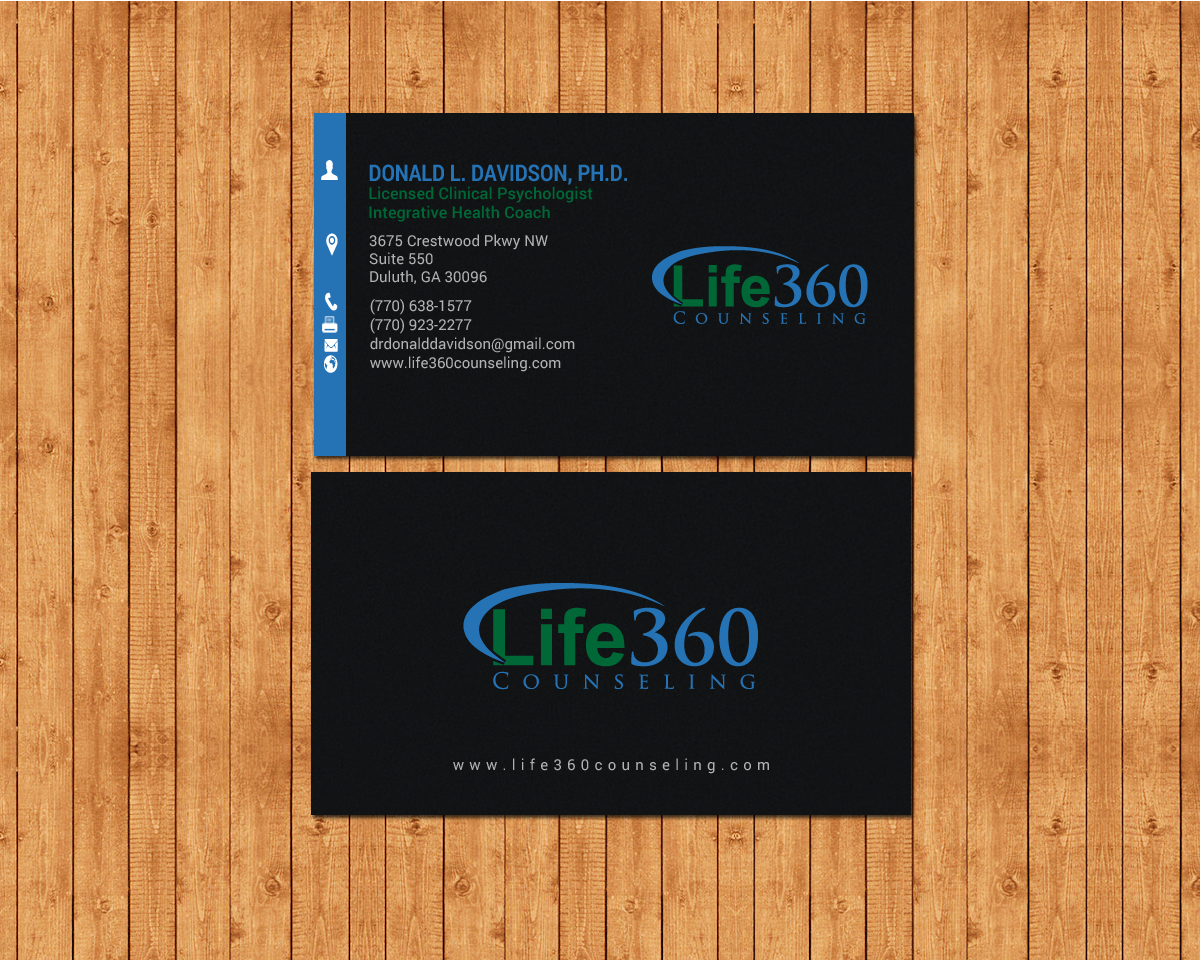 Business Card Design by chandrayaan.creative for Life360 Counseling | Design #19162218