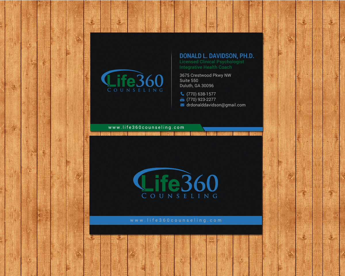 Business Card Design by chandrayaan.creative for Life360 Counseling | Design #19162292