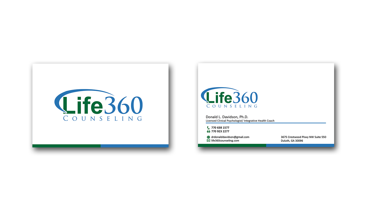 Business Card Design by Edirisingha for Life360 Counseling | Design #19148098